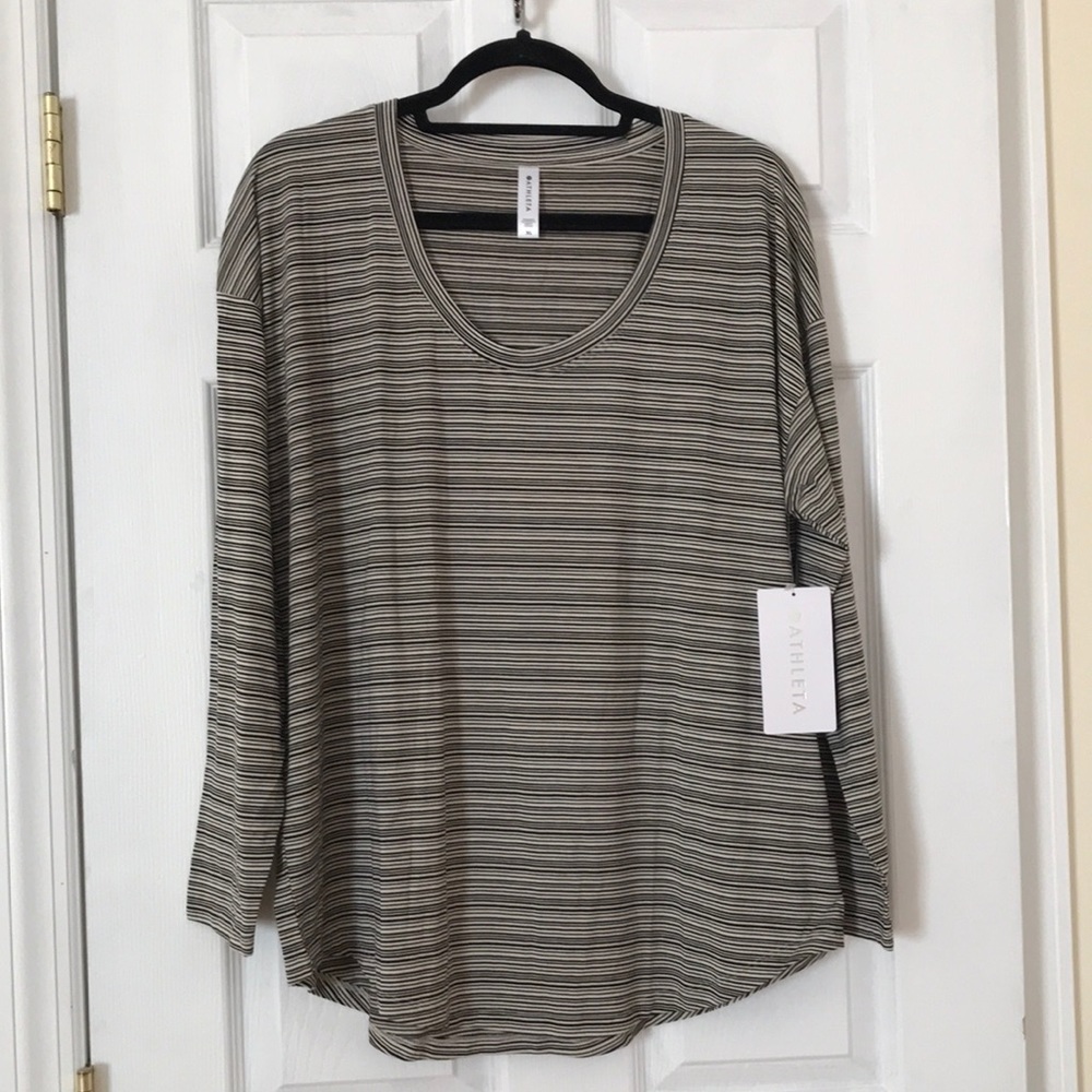 NEW Athleta Stratus Striped Top